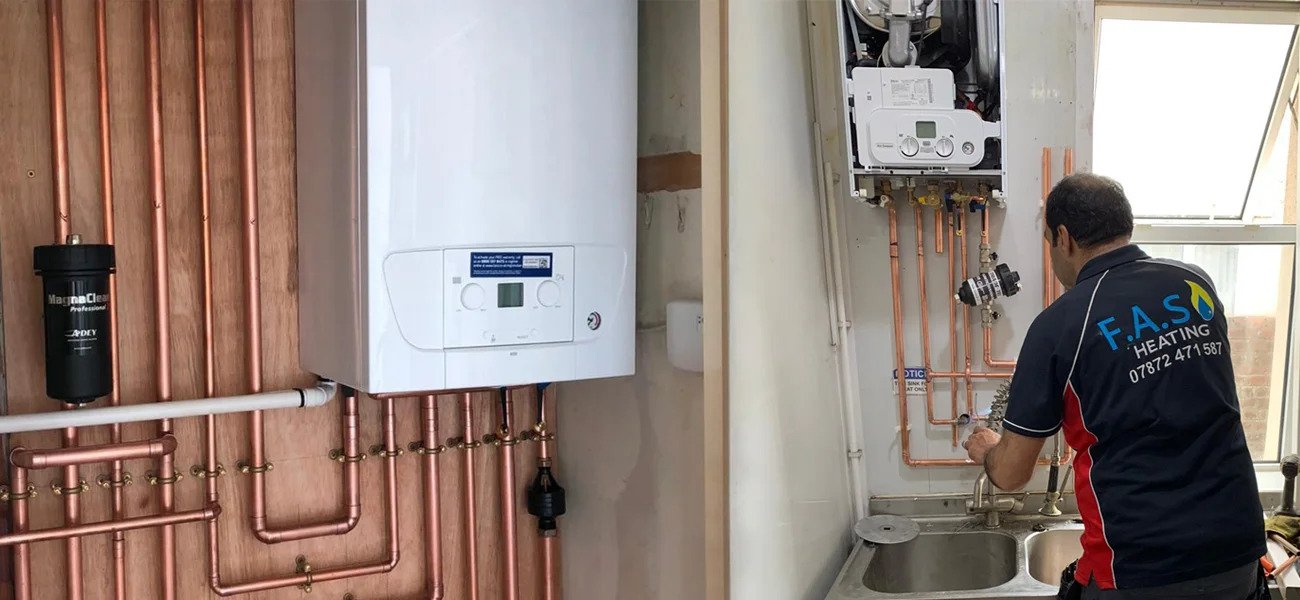 F.A.S Plumbing & Heating engineer at work in Romford